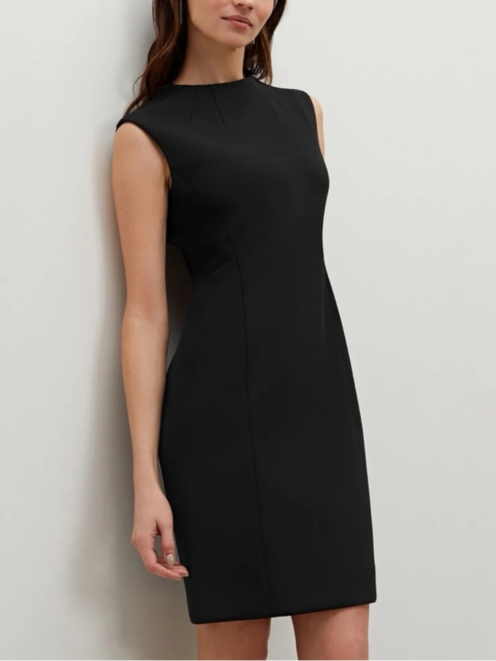 MM. LaFleur Greenlay Scuba Sheath Dress, Black 14 NWT